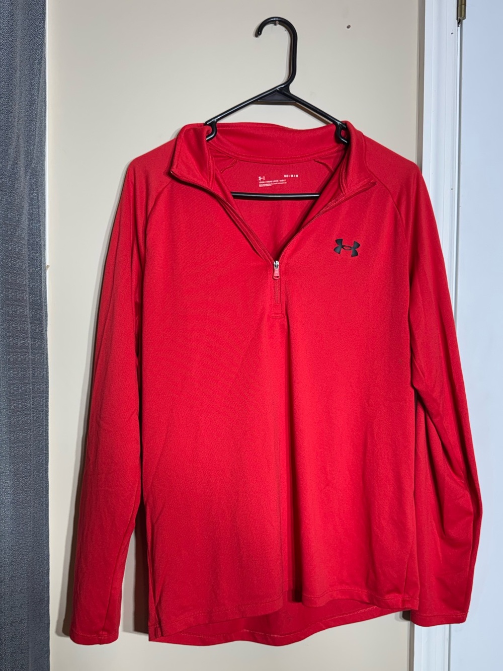 Under Armour Red Athletic half zip long sleeve